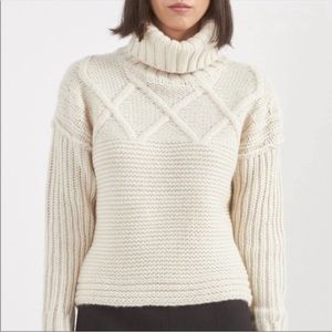 Apiece Apart l Lucia Turtleneck Sweater Chunky Knit Wool Alpaca size XS